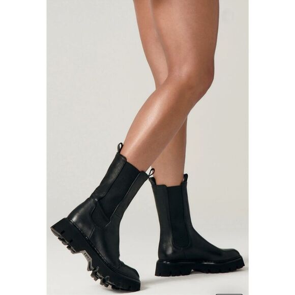 Black Leather Women's Boots - Picture 3 of 13